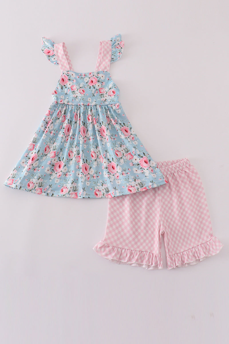 Petal perfection print girl set - Giggles with Grace