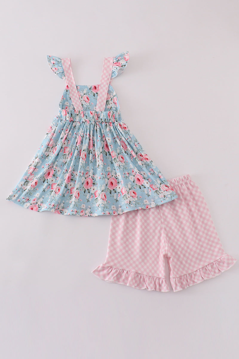 Petal perfection print girl set - Giggles with Grace