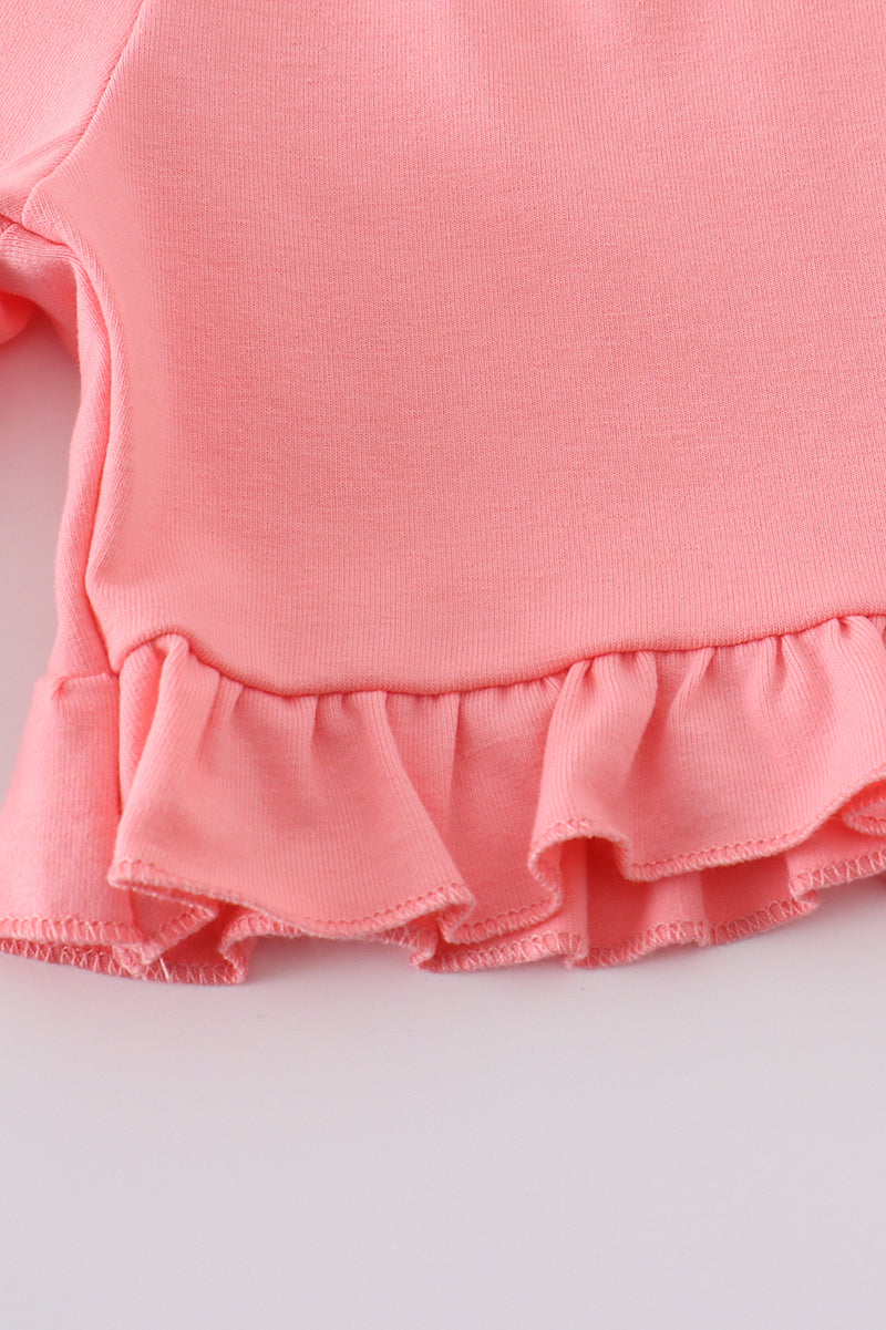 Pink floral print smocked set - Giggles with Grace