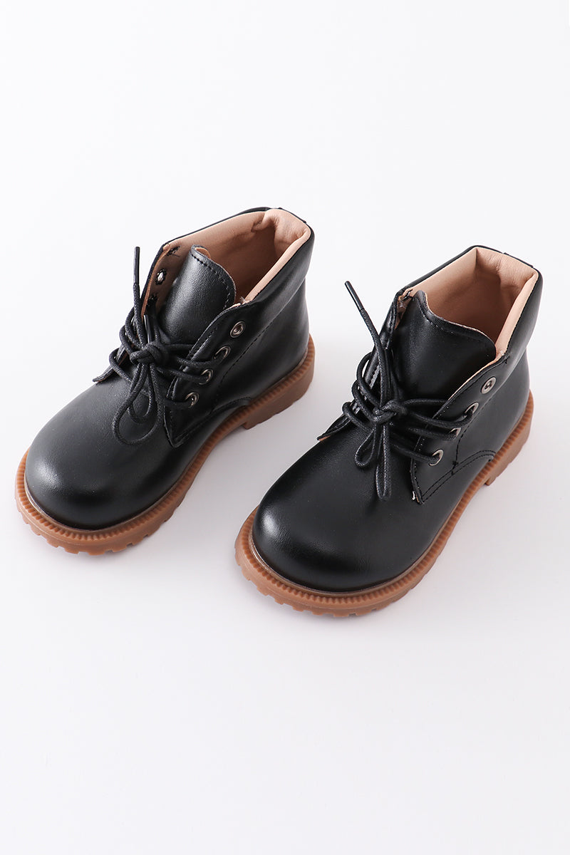 Black lace up bootie - Giggles with Grace