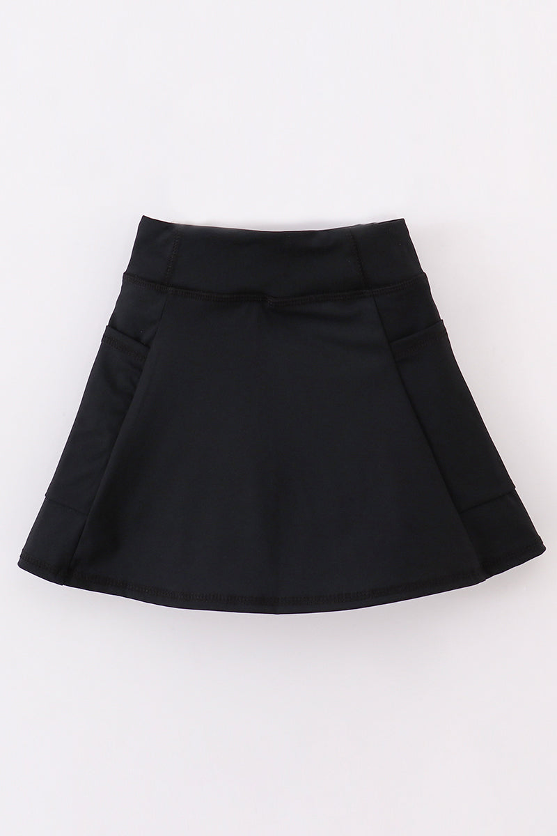 Black active sporty girl skirt - Giggles with Grace