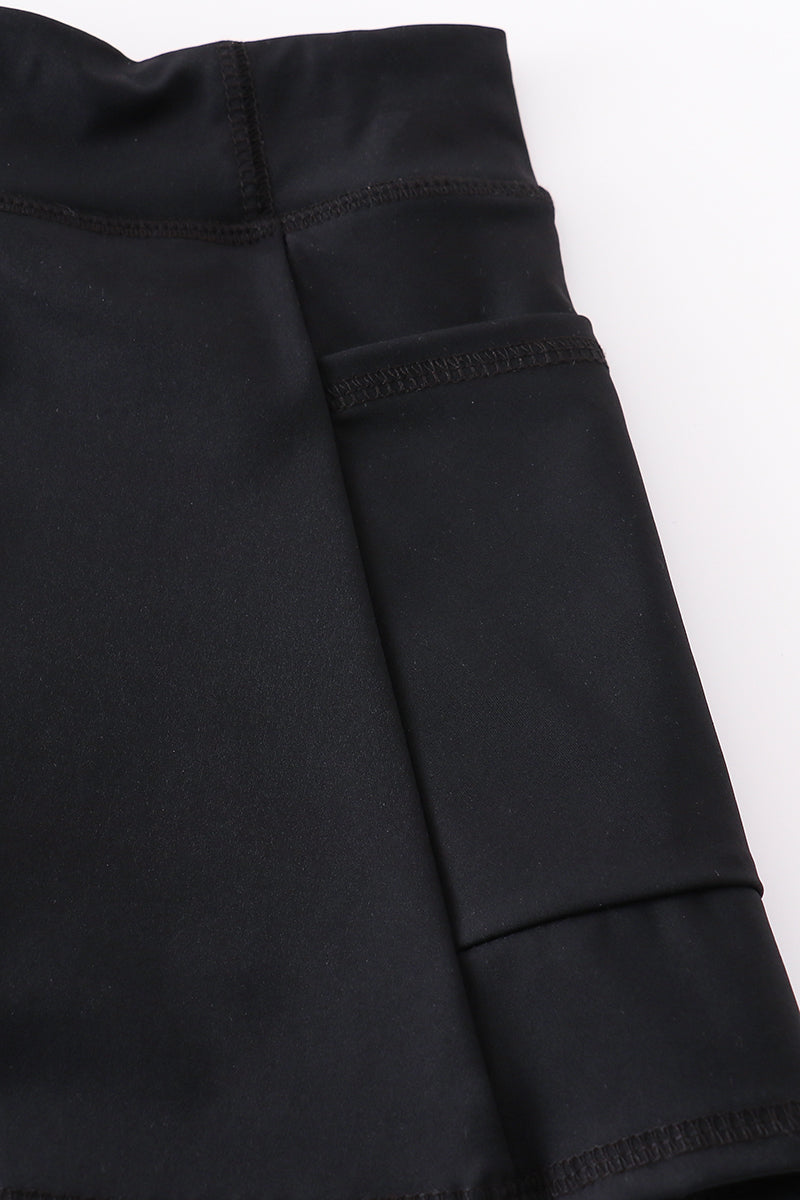 Black active sporty girl skirt - Giggles with Grace