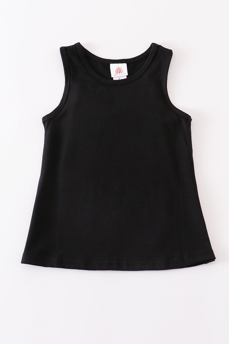 Black blank basic kids teens adult tank top - Giggles with Grace
