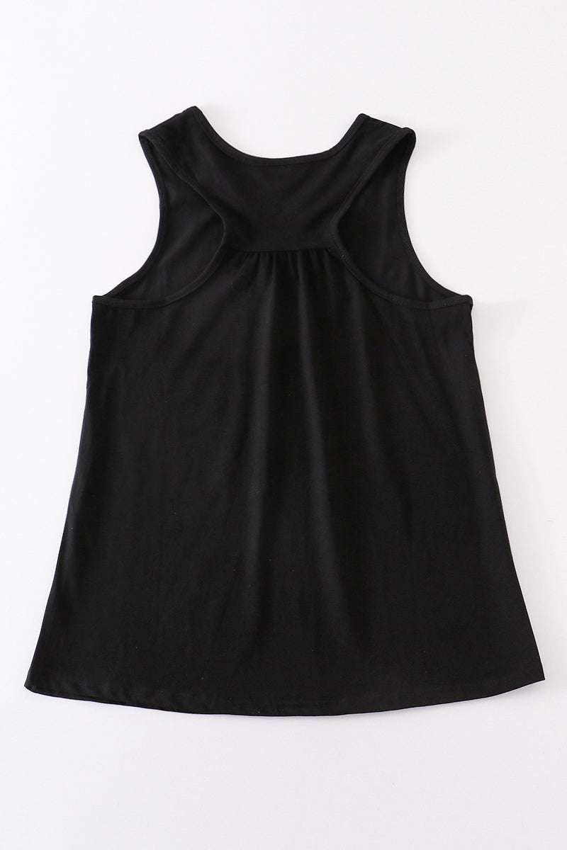 Black blank basic kids teens adult tank top - Giggles with Grace
