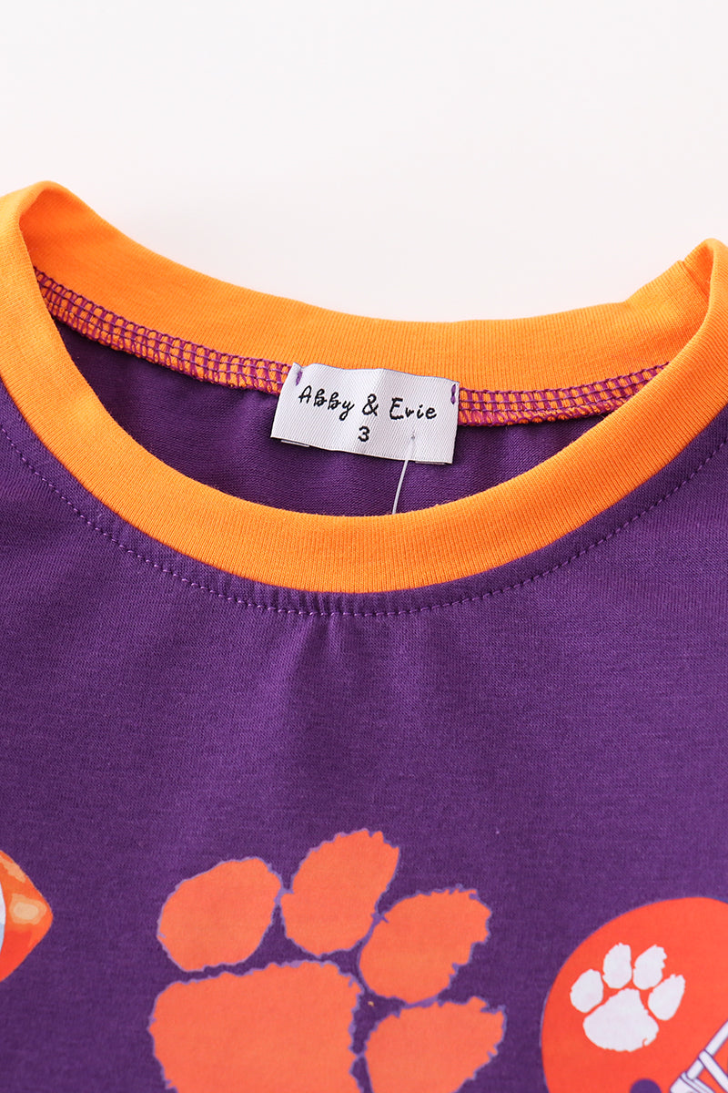 Clemson football print boy top - Giggles with Grace