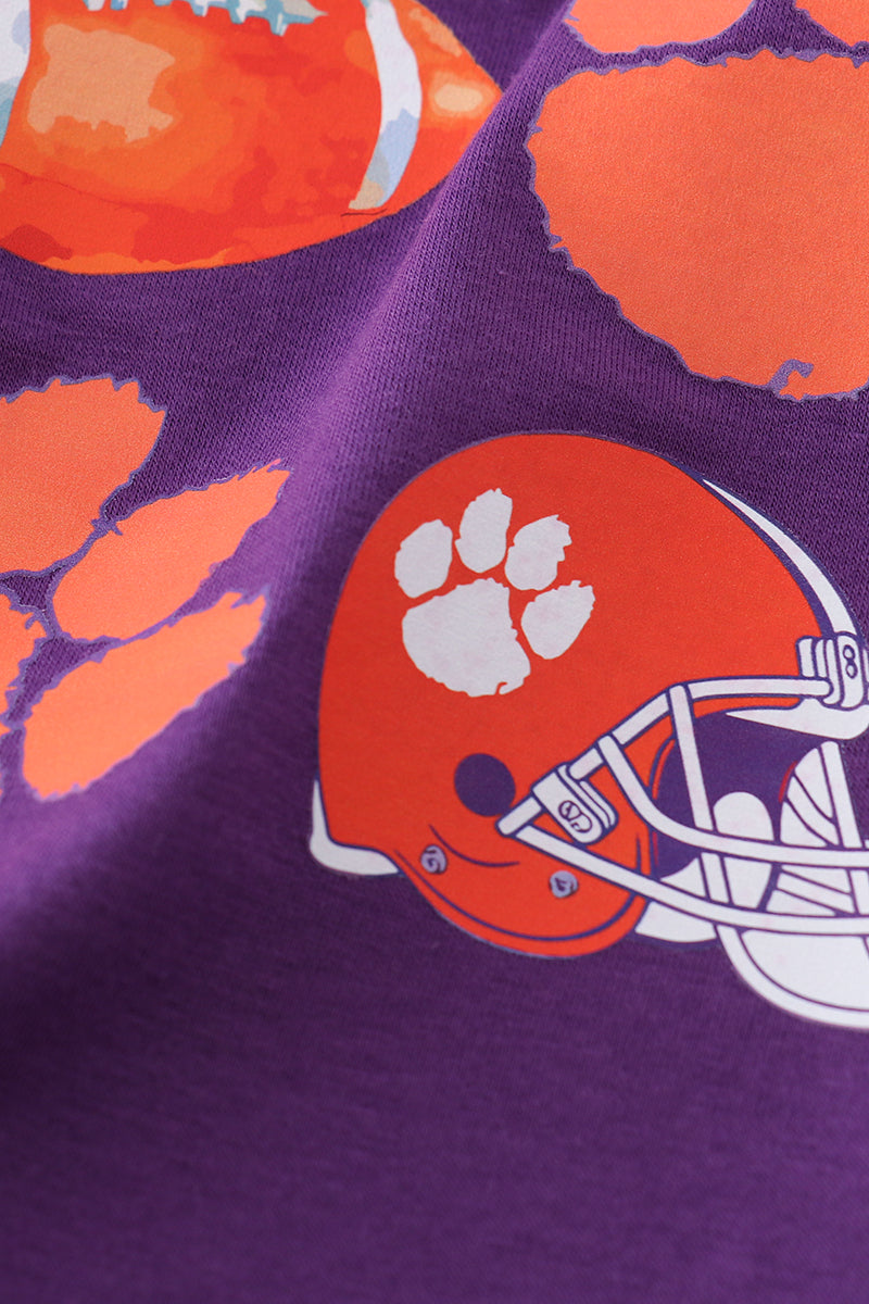 Clemson football print boy top - Giggles with Grace