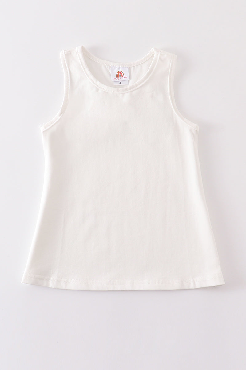White blank basic kids teens adult tank top - Giggles with Grace