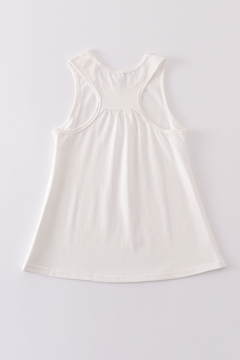 White blank basic kids teens adult tank top - Giggles with Grace