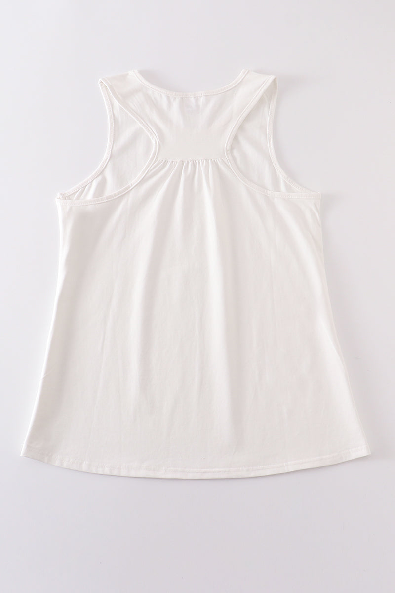 White blank basic kids teens adult tank top - Giggles with Grace