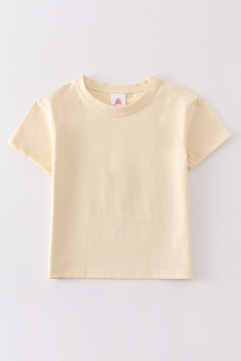 Beige blank basic t-shirt Adult Kids and baby bubble - Giggles with Grace
