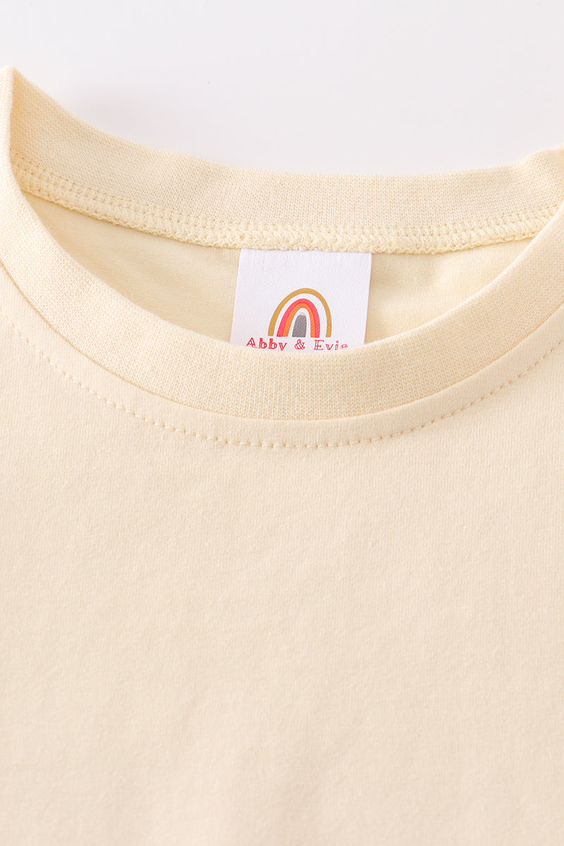 Beige blank basic t-shirt Adult Kids and baby bubble - Giggles with Grace