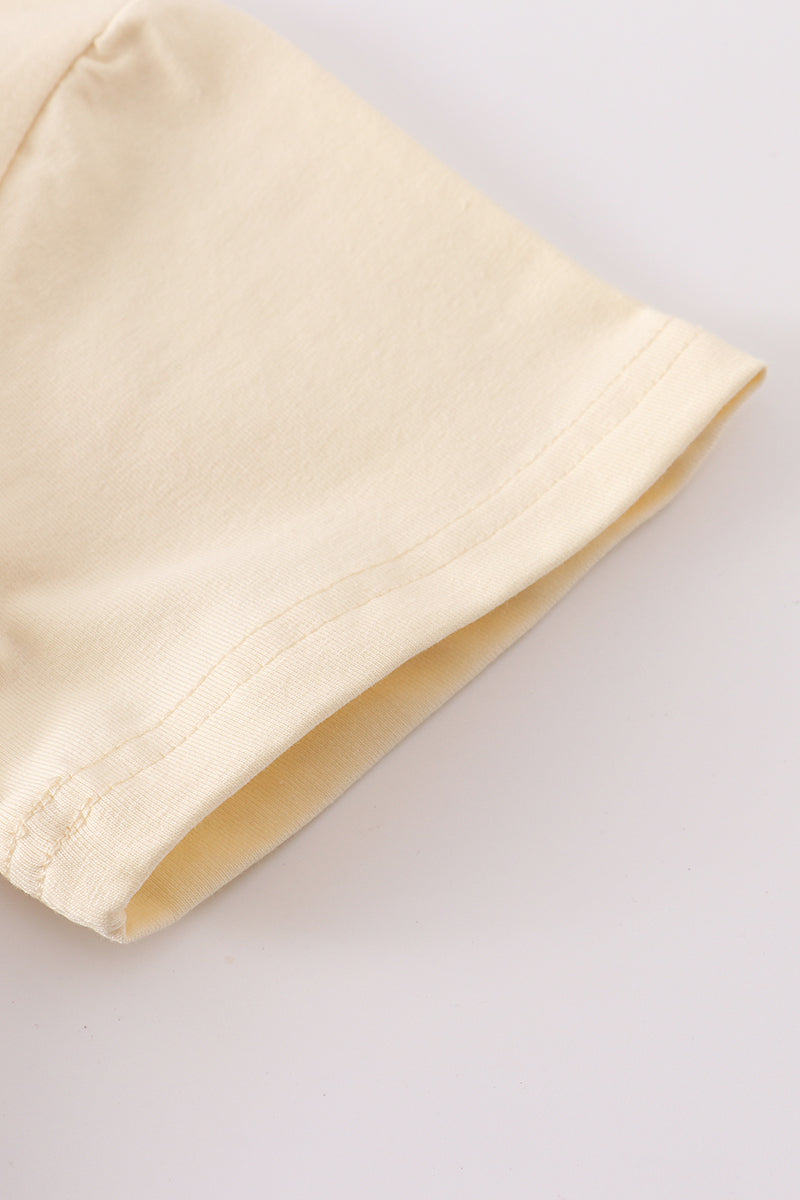 Beige blank basic t-shirt Adult Kids and baby bubble - Giggles with Grace