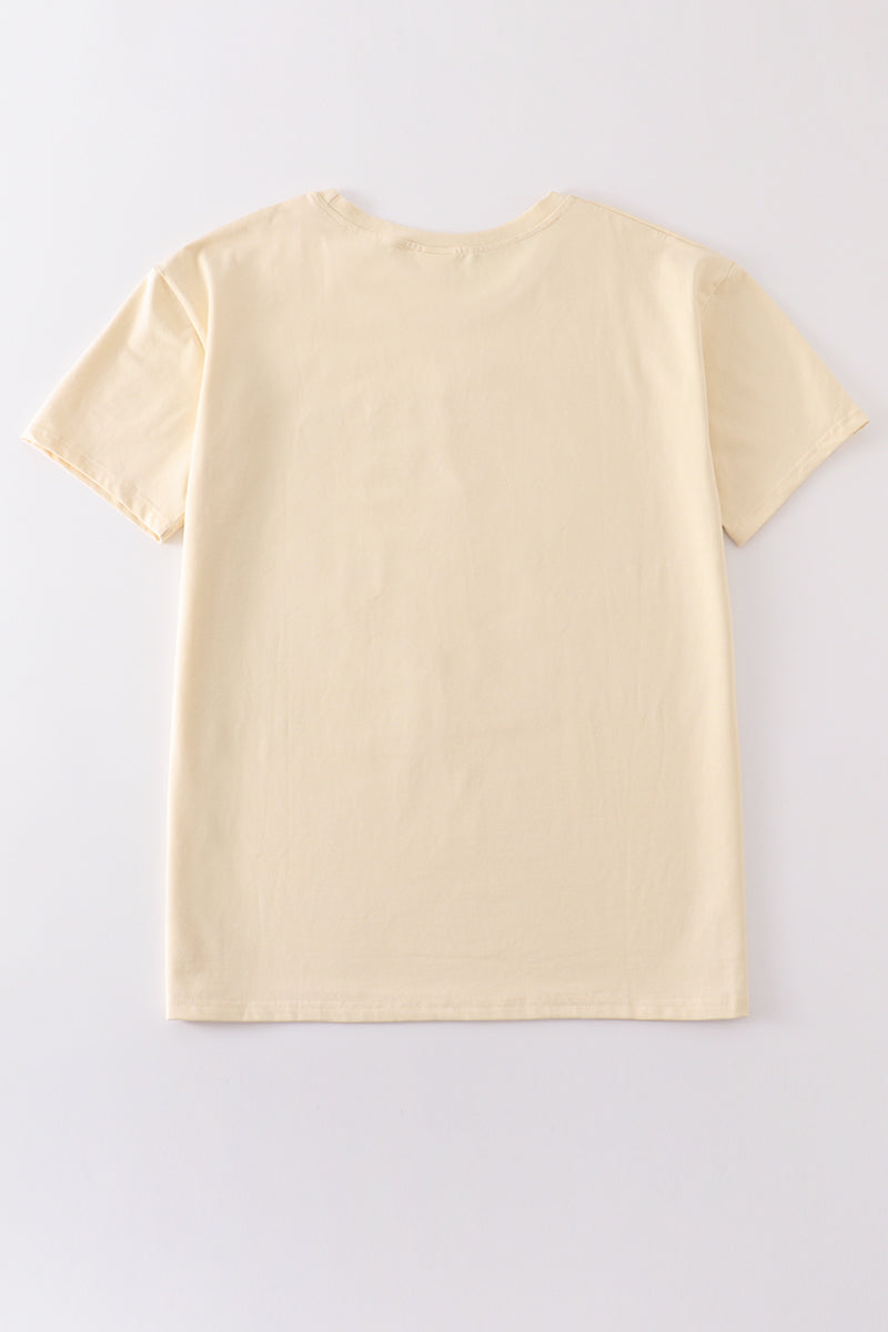 Beige blank basic t-shirt Adult Kids and baby bubble - Giggles with Grace