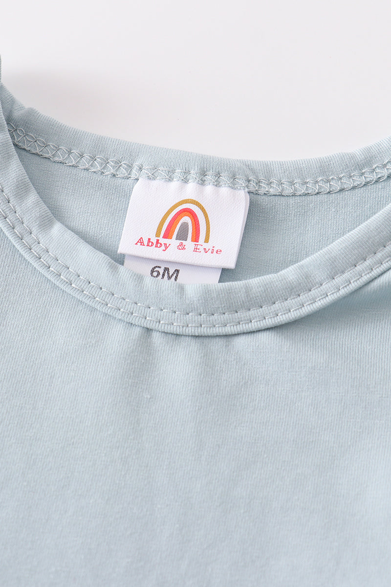 Blue blank basic t-shirt Adult Kids and baby bubble - Giggles with Grace